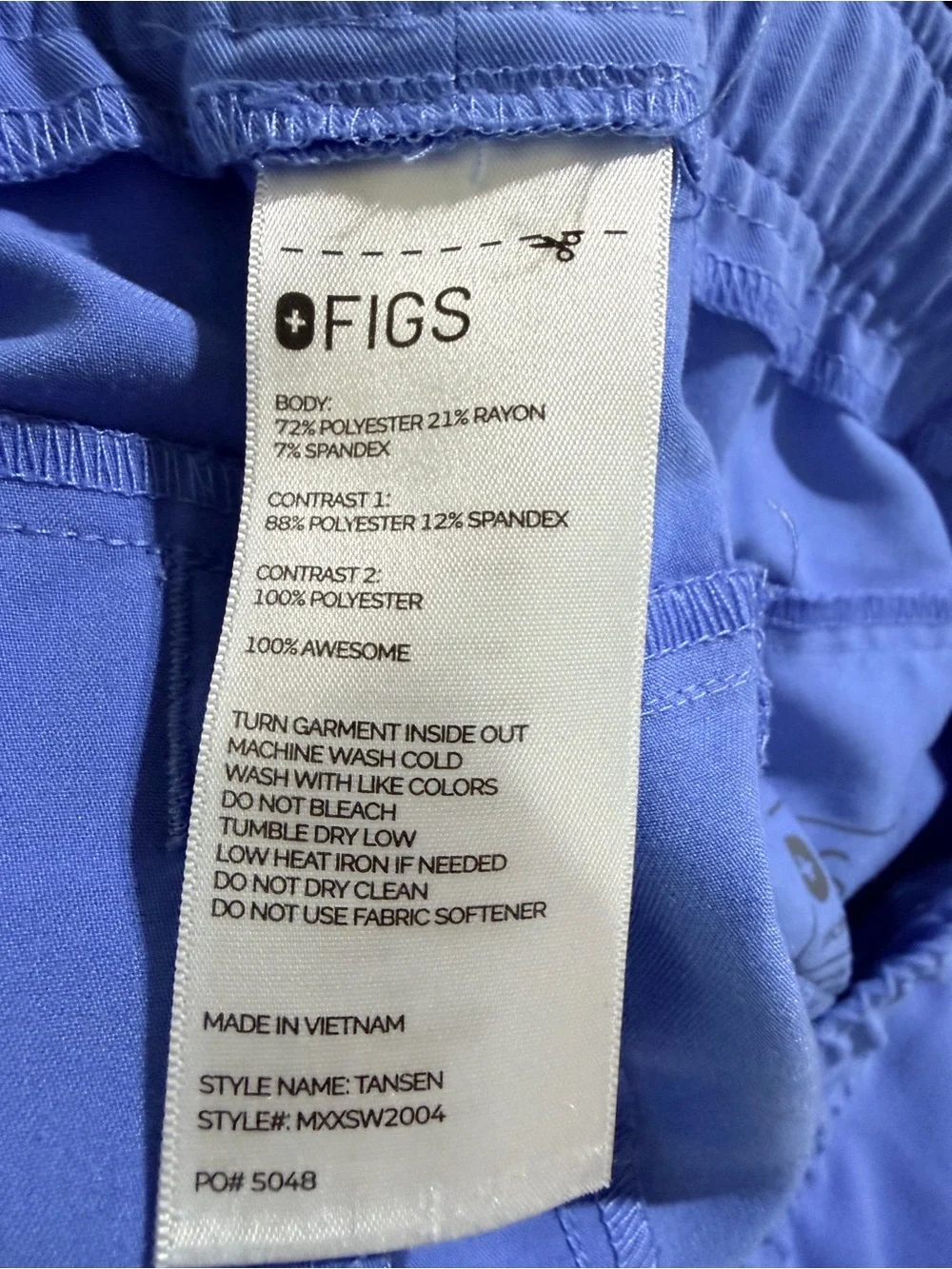 FIGS 2 pair Tansen Jogger Scrub Pants size Large blue